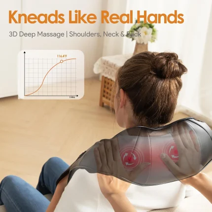 Brelley Massagegerät Nackenmassagegerät mit Wärme