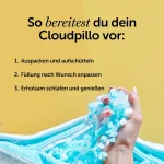 Cloudpillo Kopfkissen 40x80 cm Memory Foam Kissen für Seitenschläfer