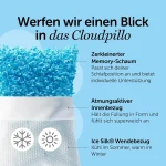 Cloudpillo Kopfkissen 40x80 cm Memory Foam Kissen für Seitenschläfer