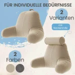 ELONEO Rückenkissen Lesekissen für Bett und Sofa mit Armlehnen Idea
