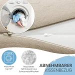 ELONEO Rückenkissen Lesekissen für Bett und Sofa mit Armlehnen Idea