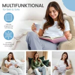ELONEO Rückenkissen Lesekissen für Bett und Sofa mit Armlehnen Idea