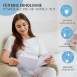 ELONEO Rückenkissen Lesekissen für Bett und Sofa mit Armlehnen Idea