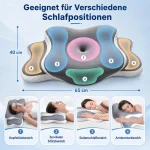 Ergonomisches Kopfkissen Kissen für Seiten Rücken Bauchschläfer