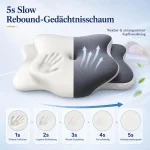 Ergonomisches Kopfkissen Kissen für Seiten Rücken Bauchschläfer