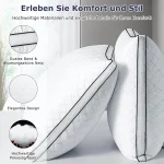 Kopfkissen 80x80 cm 2er Set orthopädisches Seitenschläferkissen mit P