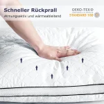 Kopfkissen 80x80 cm 2er Set orthopädisches Seitenschläferkissen mit P