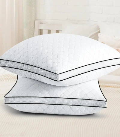 Kopfkissen 80x80 cm 2er Set orthopädisches Seitenschläferkissen mit P