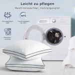 Kopfkissen 80x80 cm 2er Set orthopädisches Seitenschläferkissen mit P