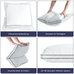 Kopfkissen 80x80 cm 2er Set orthopädisches Seitenschläferkissen mit P