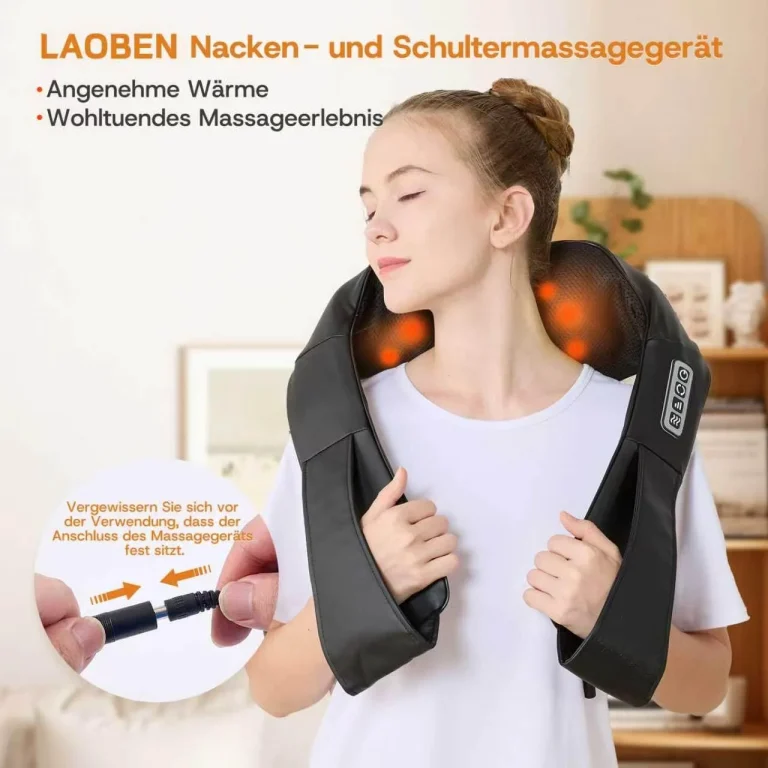 LAOBEN Nacken Schulter und Rückenmassagegerät mit konstanter Heizfunk