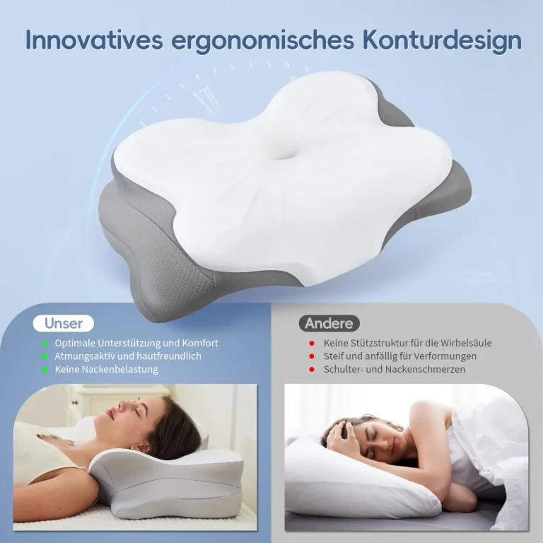 Memory Foam Schlafkissen mit ergonomischer Form