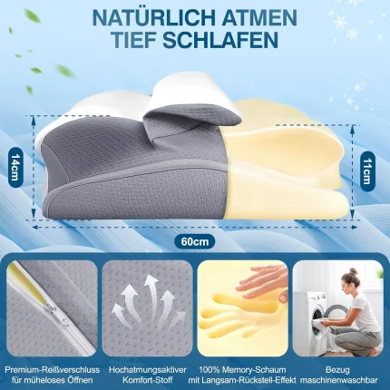Nackenkissen Kopfkissen Memory Foam Kissen Seitenschläferkissen