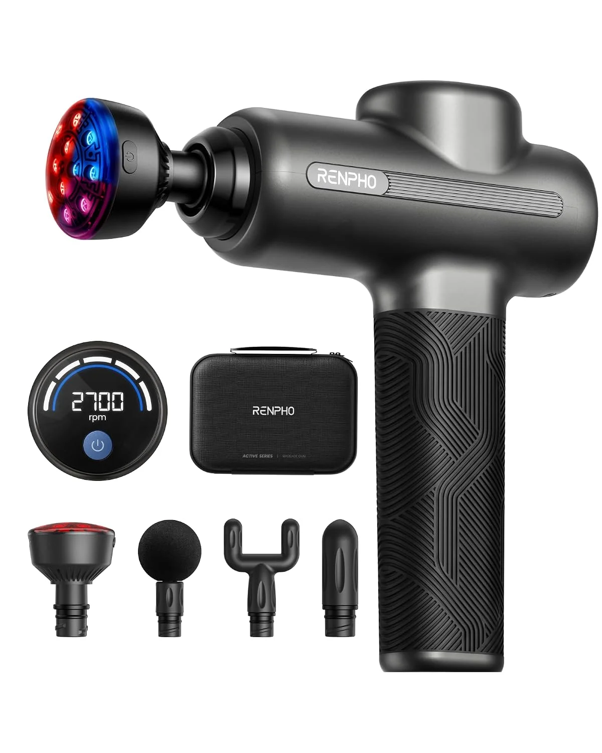 RENPHO Massagepistole mit Wärmefunktion 850nm Infrarot für Muskelmass