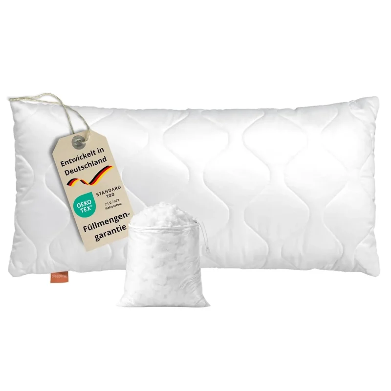 sleepling Kopfkissen 40x80 cm Allergiker Kissen Komfort 100