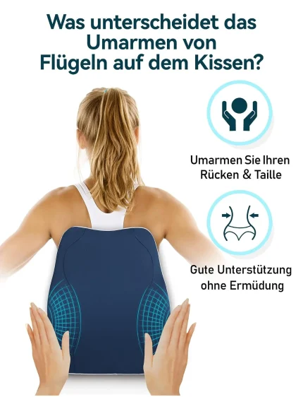 Travel Ease Ergonomisches RückenKissen aus Memory Foam Lendenkissen f