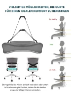 Travel Ease Ergonomisches RückenKissen aus Memory Foam Lendenkissen f