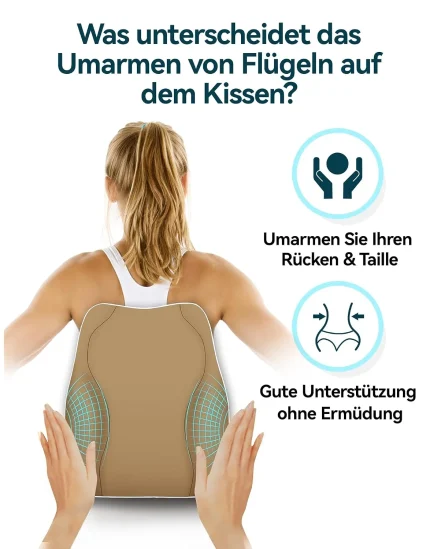 Travel Ease Ergonomisches RückenKissen aus Memory Foam Lendenkissen f