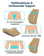 Travel Ease Ergonomisches RückenKissen aus Memory Foam Lendenkissen f