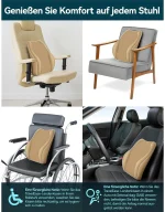 Travel Ease Ergonomisches RückenKissen aus Memory Foam Lendenkissen f