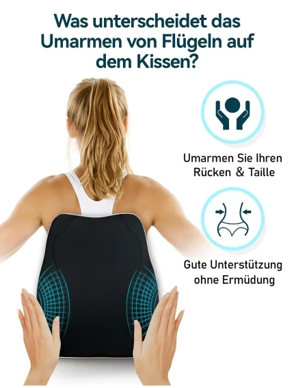 Travel Ease Ergonomisches RückenKissen aus Memory Foam Lendenkissen f