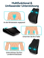 Travel Ease Ergonomisches RückenKissen aus Memory Foam Lendenkissen f