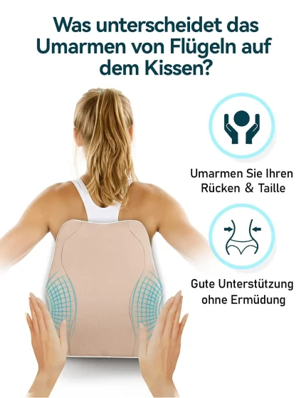 Travel Ease Ergonomisches RückenKissen aus Memory Foam Lendenkissen f