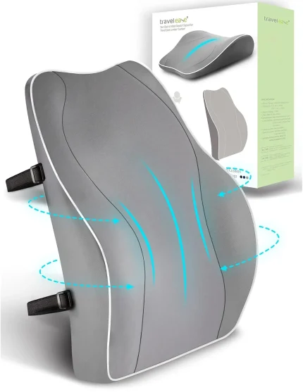 Travel Ease Ergonomisches RückenKissen aus Memory Foam Lendenkissen f