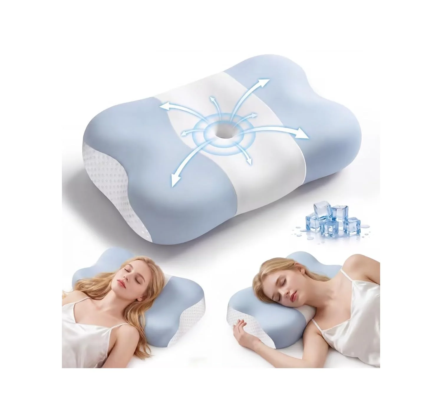 VYLEE Memory Foam Nackenkissen Schmetterlingskissen Ergonomisches Kis